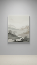 Monochrome Botanical Study Canvas