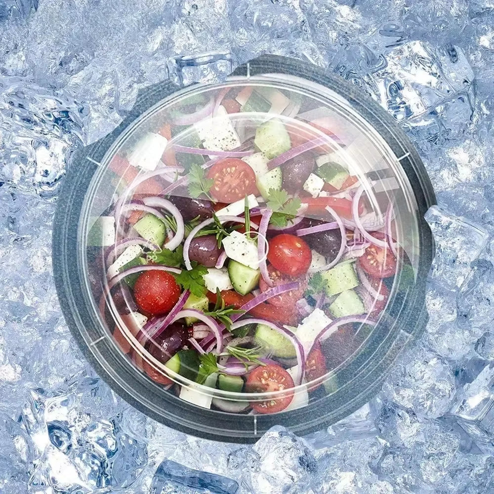 Meal Prep Containers Plastic Food Containers with Lids Outdoor Portable Bento Lunch Box, 1Compartment Round/Square Lunch Box