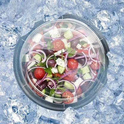 Meal Prep Containers Plastic Food Containers with Lids Outdoor Portable Bento Lunch Box, 1Compartment Round/Square Lunch Box