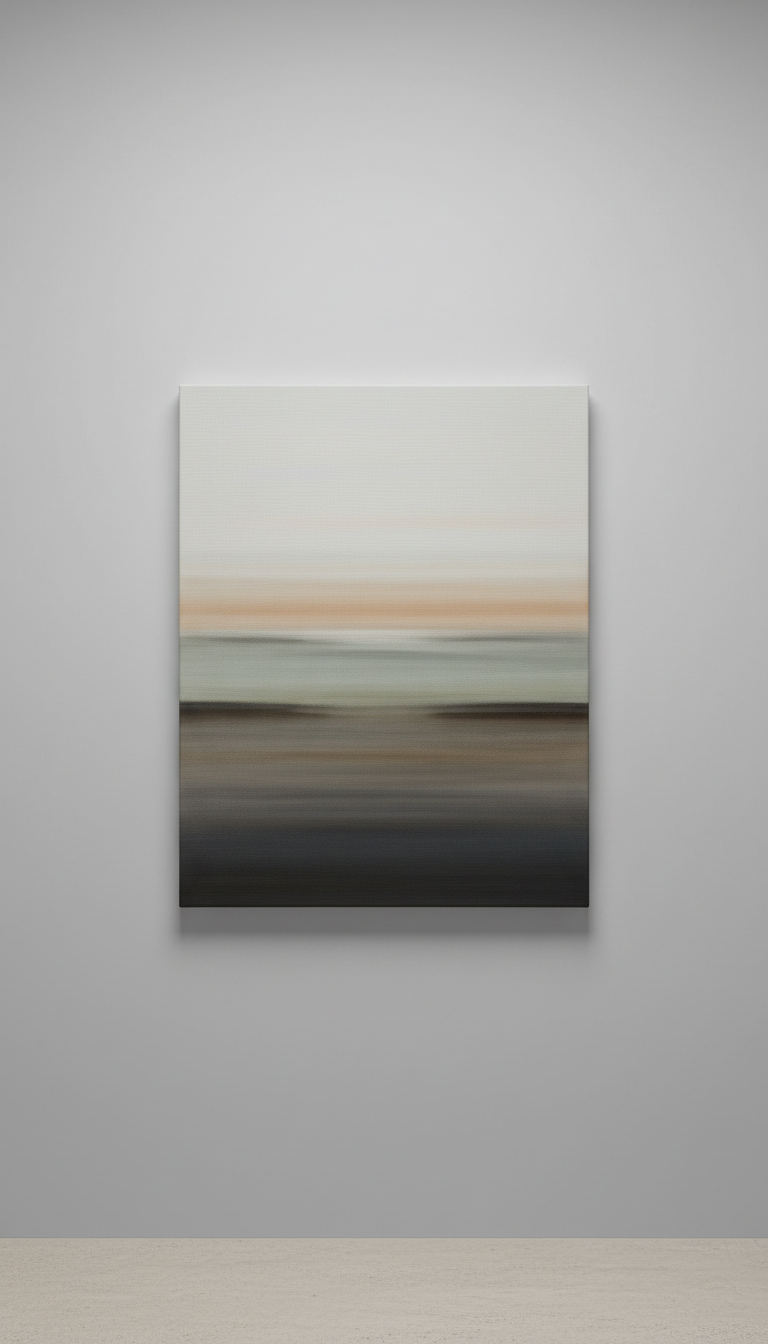 Gallery-Wrapped Abstract Canvas