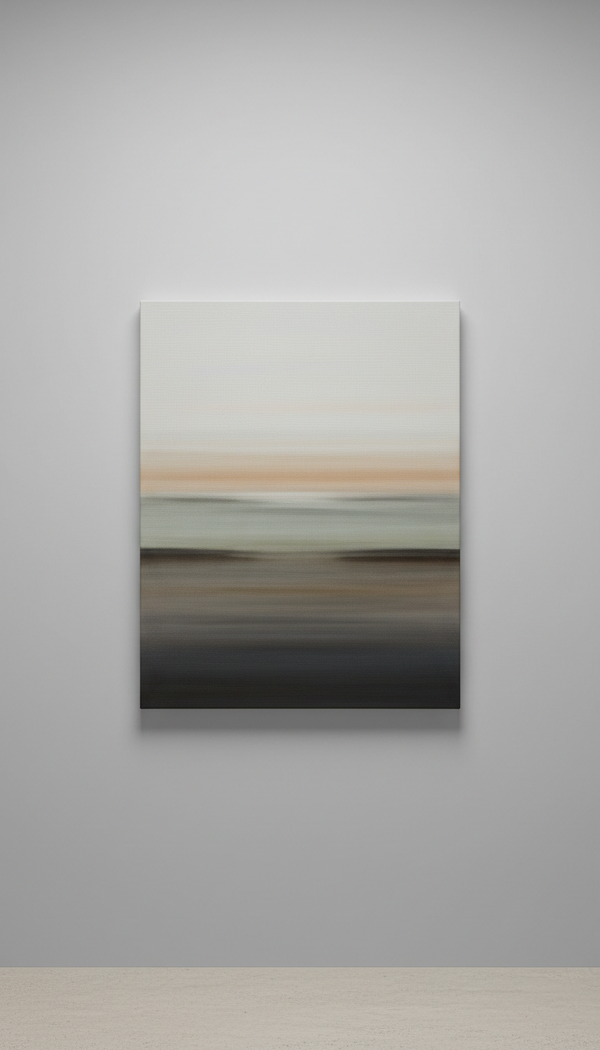 Gallery-Wrapped Abstract Canvas